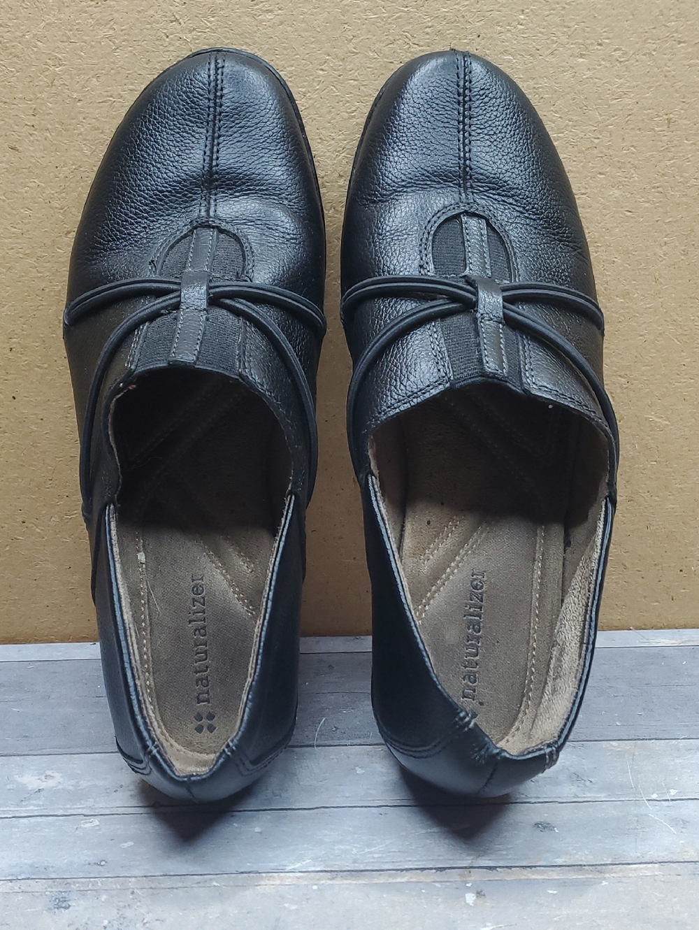 Naturalizer Women's Black Leather Slip-On Casual Loafers Size 7.5 M